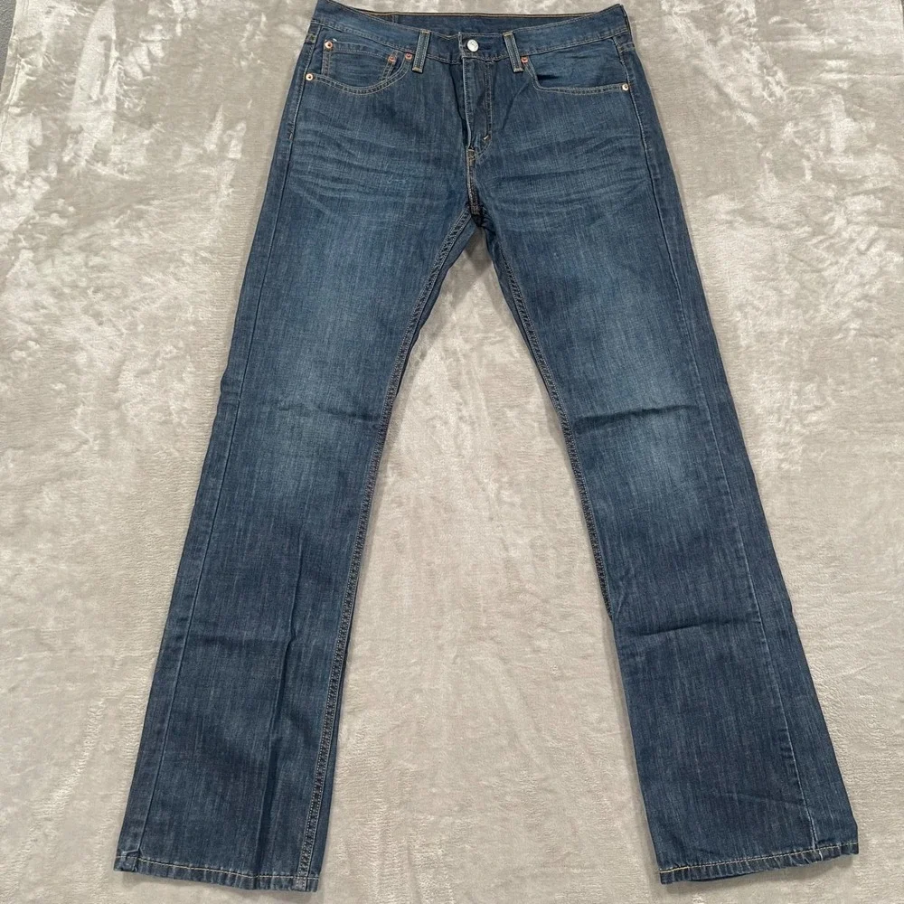 Levis 527 Jeans Mens 34x34 Blue Bootcut Denim Cowboy Western Rodeo Ranch Pants